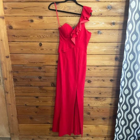 chinese dress ladies Red Satin Corset Gown main image 0